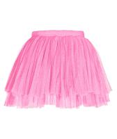 Short pink tulle skirt, ove...