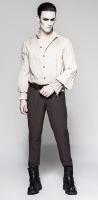 PARIS ALTERNATIF K-287(CO-ST) Brown man pants white stripes, elegant steampunk aristocrat
