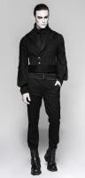 PARIS ALTERNATIF Y-743BK-ST Black sleeveless man jacket, elegant gothic aristocrat vampire, Punk Rave