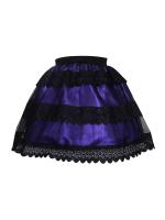 Short purple satin skirt wi...