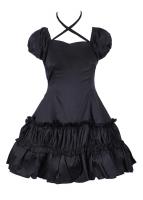 Black dress with balloon sl...