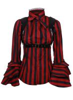 Black and red striped shirt...