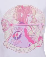 PARIS ALTERNATIF T-shirt blanc manches courtes, Sakura Glow Team, Fight Like A Girl, manga anime