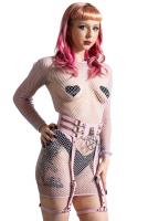 PARIS ALTERNATIF BABY HEX SUSPENDER BELT [PASTEL PINK] Ceinture porte jarretelle rose pastel et pentacle, Baby Hex KILLSTAR, kawaii witch