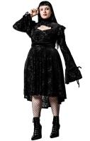 Goetia Black Burnout Velvet Dress Killstar, goth witch