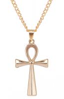Collier ankh gyptienne dor...