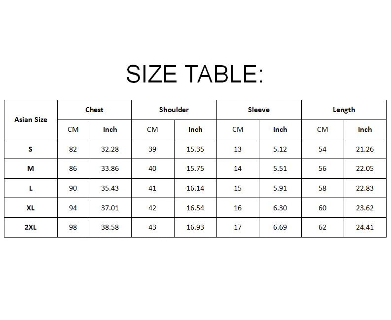 Size Chart - VETTOP654