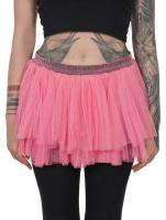 Short pink tulle mesh skirt, kawaii overskirt