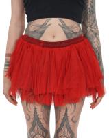PARIS ALTERNATIF Short red tulle mesh skirt, kawaii overskirt