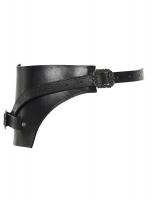 Black leather armor belt with worked pattern, LaRPS GN