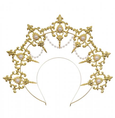 PARIS ALTERNATIF Kit  monter, serre tte aurole anglique dore en filigrane avec chaine et perles
