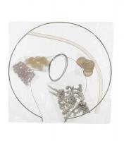 PARIS ALTERNATIF Kit  monter, serre tte aurole anglique argente en filigrane avec chaine et perles