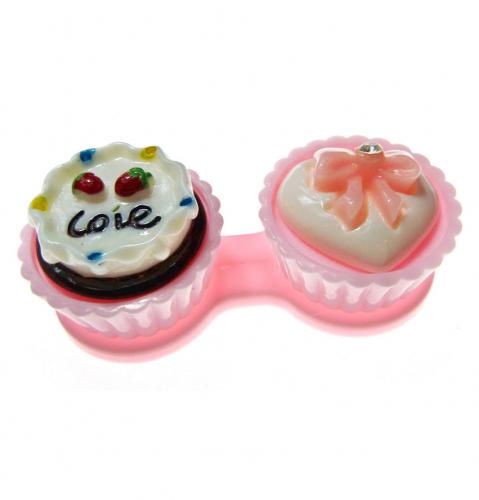 PARIS ALTERNATIF Boitier  lentilles cupcake rose clair