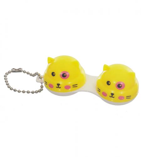 PARIS ALTERNATIF Boitier  lentilles chat jaune