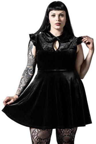 PARIS ALTERNATIF AMAYMON COLLAR DRESS Amaymon Black Velvet Collar Dress Killstar, goth witch
