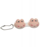 Lens cases cream Pink Frog